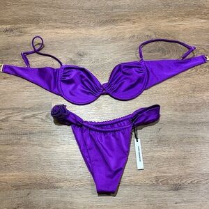 Hard Swimwear Vibrant Purple Bikini Set